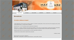 Desktop Screenshot of matebusz.hu